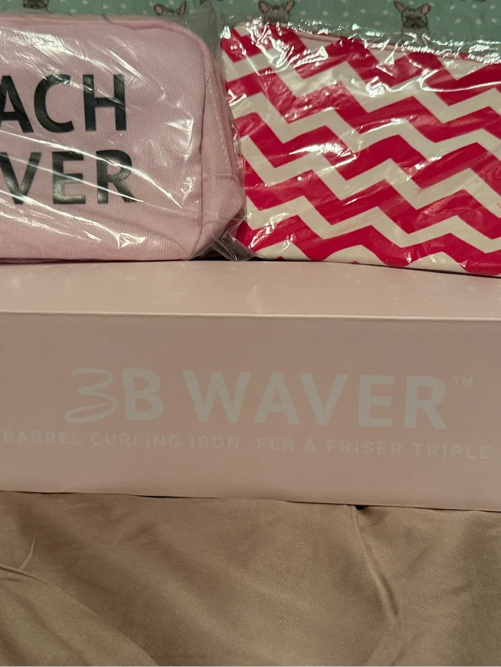 Beachwaver Co. 3B Waver Triple Barrel Hair Waver BUNDLE -Pink Glitter Collection